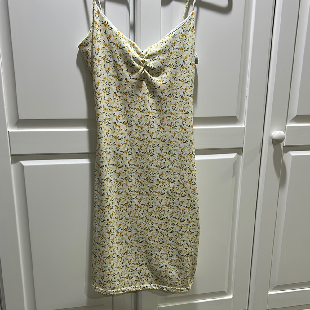Floral Yellow Mini Dress